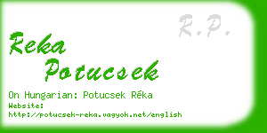 reka potucsek business card